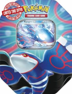 Pokémon TCG: Azure Legends Tin – Kyogre ex (4 Booster Packs & 1 Foil Promo Card)