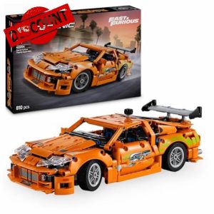 LEGO Technic Fast and Furious Toyota Supra MK4 Toy Car - 6 Cylinder Engine & Opening Doors - Model Kits for 9+ Years Old Boys & Girls or Adult Motorsport Fans - Birthday Gift Idea - 42204