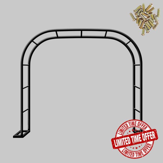 Large Outdoor Black Metal Garden Arch
