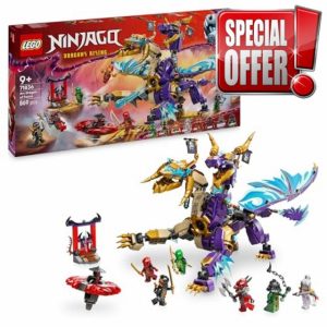 LEGO NINJAGO Arc Dragon of Focus Toy with 8 Minifigures and a Spinjitzu Spinner - Interactive Ninja Playset for 9+ Year Old Boys & Girls - Birthday Gift for Dragons Rising Fans - 71836