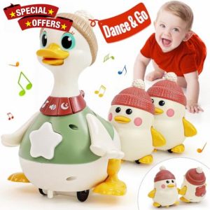 HOLA Baby Toys 0-6-12 Months Tummy Time Toys Dancing Duck Family