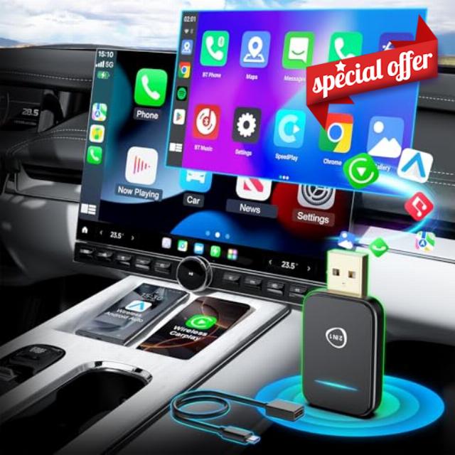 2 in 1 Wireless Carplay Adapter UK for iPhone