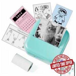 Memoking Mini Printer - M02L Thermarote Sticker Printer Bluetooth for Phone