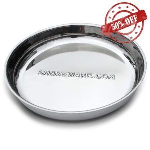 BBQ Plus Smokeware Heavy Duty Thick Stainless Steel Drip Pan - Extra Large/XL/Big Joe Kamado (18" Inch)