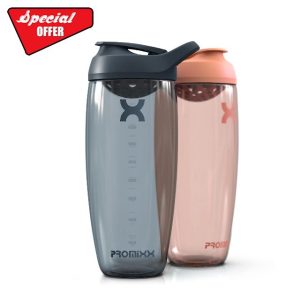 Promixx PURSUIT Protein Shaker Bottle – Premium Sports Shaker Bottles for Protein Mixes and Supplement Shakes – Easy Clean