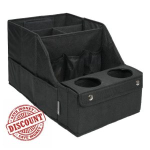 Honhoha Seat Organizer | Multi-Compartment Organizers | Car Seat Organizer with Partitions and Cup Holder Passenger Seat Organizer for Backseat Front Sea