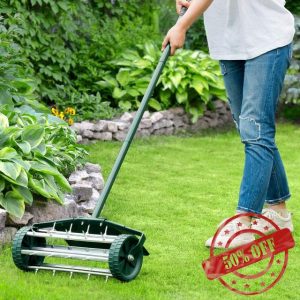 Taylor & Brown Garden Rolling Lawn Aerator