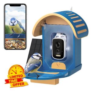 VINGUYS® Bird Feeder Camera Solar Powered