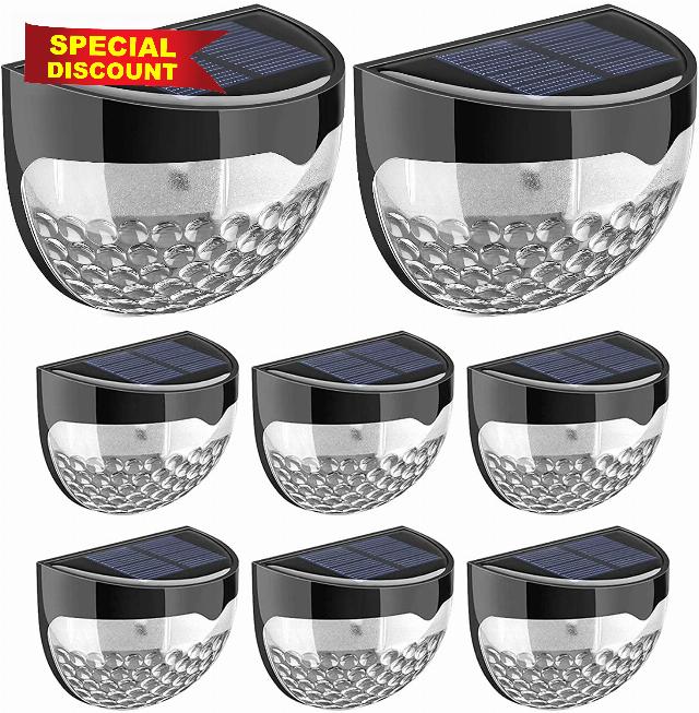 GloBrite Solar Fence Lights | Decorative Garden Light | Outdoor Wall Light Led