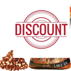 Peanuts for Wild Birds Large 12.6kg Bag - Premium High Energy Large Bag Wild Bird Food - Protein Rich Nuts