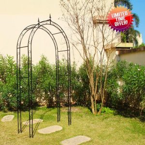 SCENDOR Garden Arbour Arch 98.4" H x 46.5" W