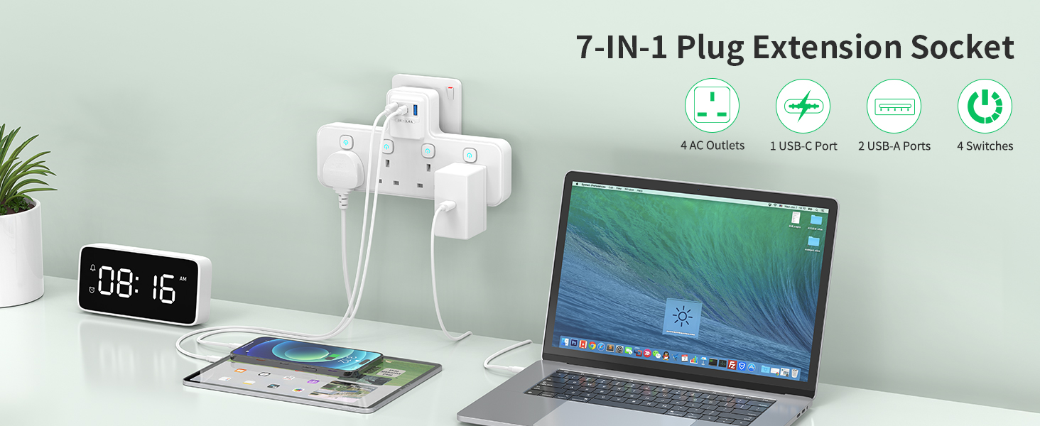 Multi Plug Extension Socket
