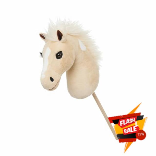 LeMieux Hobby Horse Lemon - Lemon and White Skewbald - Realistic Head - Perfect for Kids