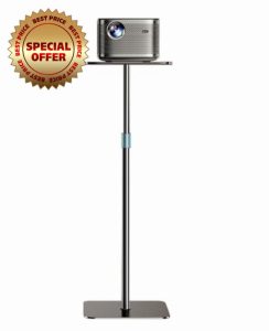Projector Stand Adjustable Height 41" to 63" Floor Stand with Tray Projector Shelf for Presentations