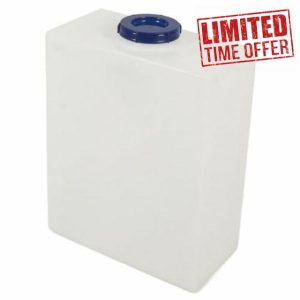 10 Gallons RV Water Storage Tank 19.7x15.7x7.9in Food Graded PE Plastic Water Tank Container for Trailer Boat Yach