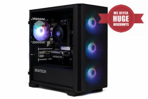 Gamer PC AMD Luna 5 • Ryzen 5 5500 • RTX 3050 6GB DDR6 • 16GB 3200MHz DDR4 • 1TB NVME SSD • 500W PSU Bronze Rated • Black Mesh RGB Gaming PC • WiFi • Windows 11