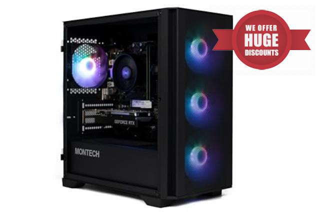Gamer PC AMD Luna 5 • Ryzen 5 5500 • RTX 3050 6GB DDR6 • 16GB 3200MHz DDR4 • 1TB NVME SSD • 500W PSU Bronze Rated • Black Mesh RGB Gaming PC • WiFi • Windows 11