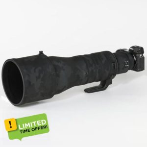 CHASING BIRDS Camouflage Waterproof Lens Coat for NIKON Z 400mm f/2.8 TC VR S Rainproof Lens Protective Cover (Shadow Black)