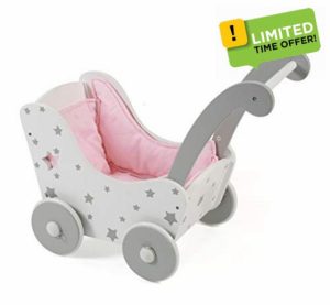 Bayer Chic 2000 - Wooden Doll's Pram for Dolls up to a Size of 54 cm