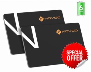 NOVOO SmartCard Wallet Tracker 2-Pack