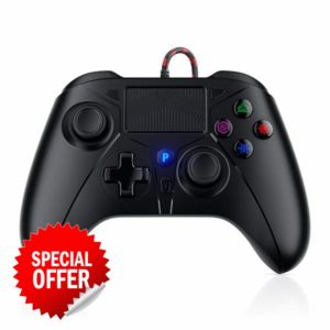 FOIRCEADAL Controller for PS-5 Gamepad Remote Control with Dual Motor Vibration/6-Axis Sensor/Turbo/3.5mm Audio Jack/Touch Pad for Ps-3/Ps-4/Ps-5/Pro/Slim/S-witch/Pc Black