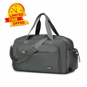 Kono Sports Duffle Bag with Shoes Compartment and Shoulder Strap Waterproof Gym Bag for Men and Women (Grey)