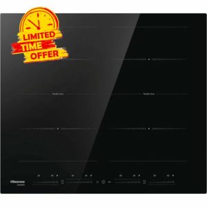 Hisense HI6442BSCE 60cm 4 Zone Induction Built-in Hob - Black