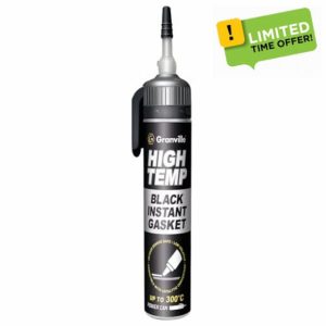 Granville HT Instant Gasket – Black – 200ml | High-Temperature Silicone Sealant | Resists Up to 300°C | Professional Finish & Controlled Application | Ideal for Vehicles & High-Heat Components