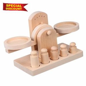 VANZACK 1Set Wooden Balance Scale Educational Math Balance for Creative Assembled Scale for Learning Interactive Educational Plaything