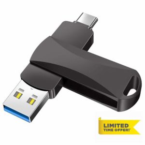 USB C Flash Drive 512GB Memory Stick 2 in 1 512GB Waterproof USB Stick USB 3.0 & Type C Jump Drive USB-C for Mobile Phone Android PC Tablet Laptop