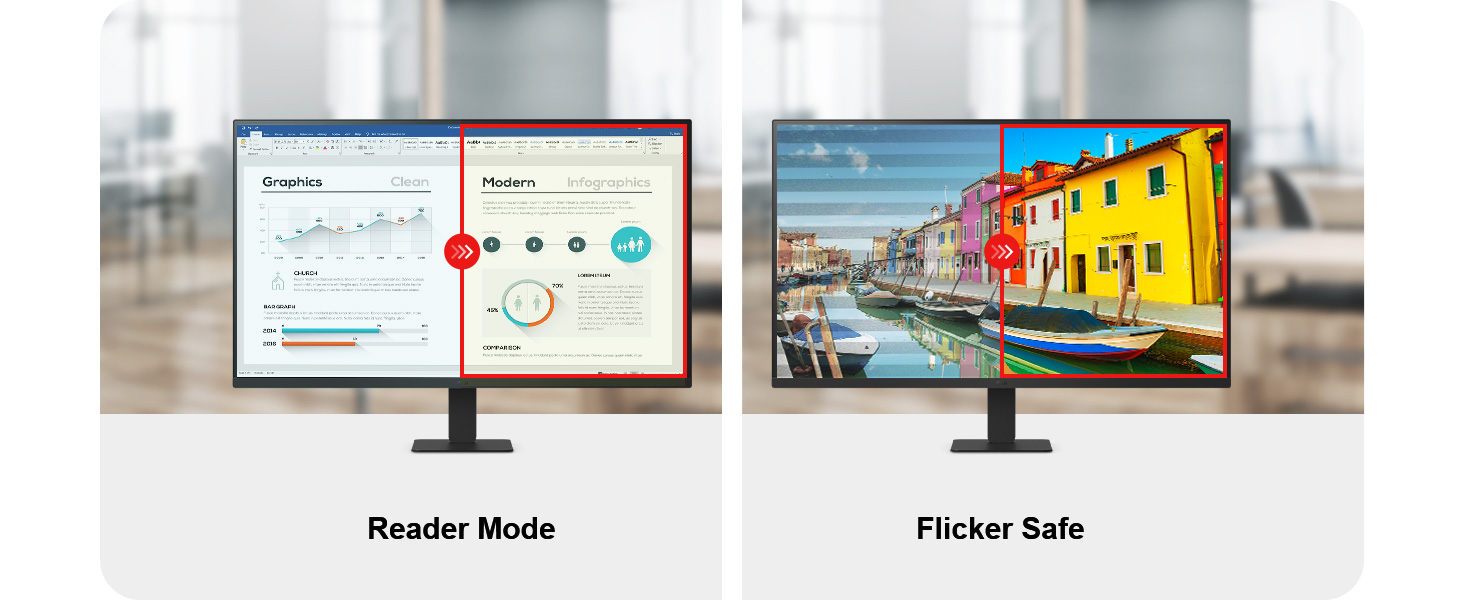 Reader Mode & Flicker Safe