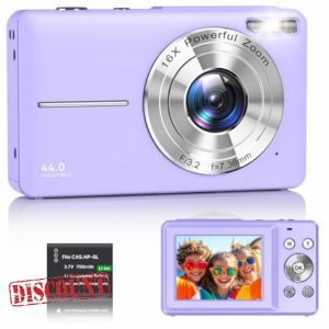 Digital Camera 1080P FHD Compact Digital Camera 44MP Portable Mini Small Photo Camera with 2.4" LCD Screen