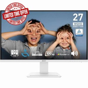 MSI PRO MP273QW E2 27 Inch WQHD Office Monitor - 2560 x 1440 IPS Panel