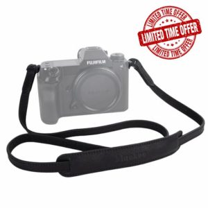 MUZIRI KIINOKOO Genuine Leather Camera Neck Shoulder Strap with Triangle Rings Compatible for Most Cameras with Round Connection Holes - Length 110cm