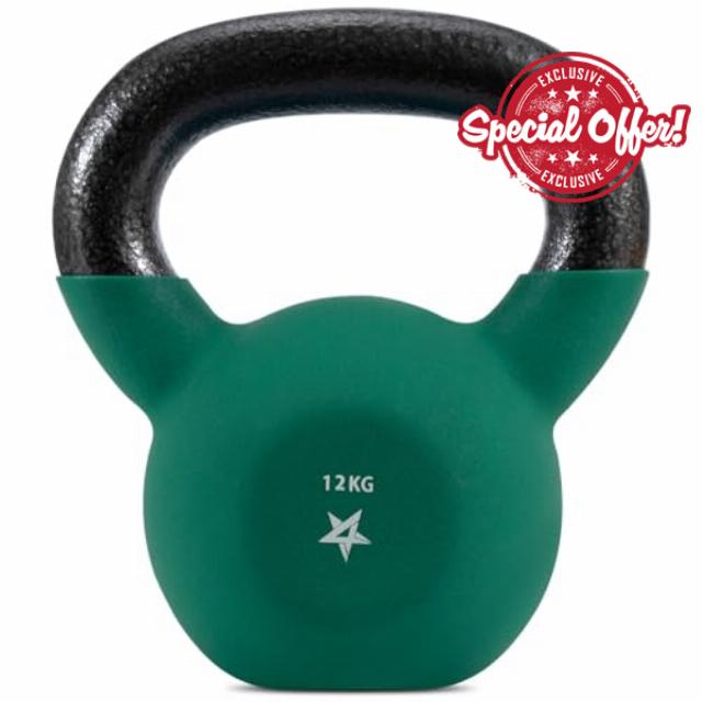 Yes4All 2-20kg Neoprene Coated Cast Iron Kettlebell