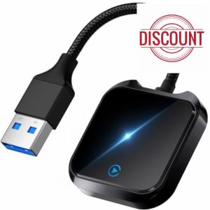 Wireless Carplay Adapter UK:Mini Carplay Wireless Adapter with Fast Stable 5Ghz WiFi Bluetooth Connection Compatible with iPhone 6 or above/iOS10+ & Cars from 2016 & USB-A/Type-C