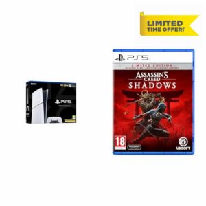 PlayStation Assassin's Creed Shadows Limited Edition (Exclusive to Amazon.uk) (PS5) 5 Digital Edition Console (Disc Free)