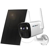 GENBOLT 2.5K Outdoor WiFi Solar Surveillance Camera, Rechargeable Battery 6W 15000mAh DC
