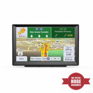 Hasaller Car Sat Nav 9Inch Truck GPS Navigation System GPS Navigator Touchscreen Live Traffic Map Touchscreen GPS Navigation System for Car Truck Navigation Voice Guidance Lane Assis