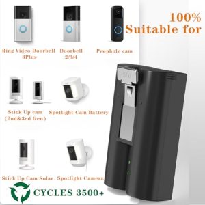 2Pack 3.65V 6040mAh Replacement Battery with Charger Station