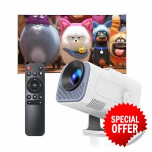 Mini Projector - 2025 Upgraded【Android 11.0 & 4K Full HD Support】Home Theater Projector Native 1080P with WiFi 6