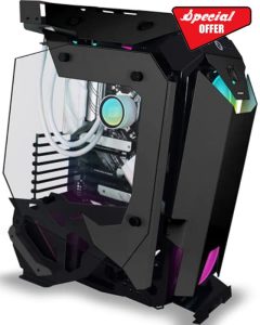 ANSAITE C650 Mech PC Case - ATX Tower Gaming Computer Case with Tempered Glass (650-black)