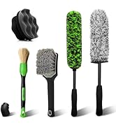 YeewayVeh Car Wheel Cleaning Kit, 4PCS Microfiber Bendable Wheel and Rim Brush,Tire Brush and Car...