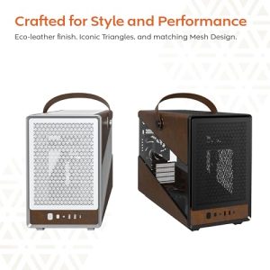 Micro Form Factor Compact Leather Gaming Chassis with Signature Handle Design