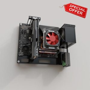 Wall Mounted PC Open Case Computer Frame Chassis Support ATX/MATX/ITX Support Installation On Pegboard