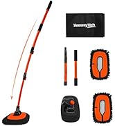 YeewayVeh 5PCS Car Wash Brush with Long Handle, 15° Curved Car Wash Mop with 2 Extra Replacement ...