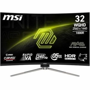 MSI MAG 325CQRXF E2 32 Inch WQHD Curved Gaming Monitor - 1000R 2560 x 1440 Rapid VA Panel