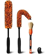 YeewayVeh 5PCS Car Wheel Cleaning Kit, 2-Size Bendable Wheel Rim Brush,Tire Brush and Car Detaili...