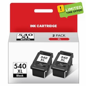PG-540XL 540XL Ink Cartridges Black Replacement for Canon 540 Ink Cartridges XL PG540XL PG540 PG-540 for Canon Pixma TS5150 MG3600 MG3650S TS5151 MG3650 MG4250 MX475 TS5100 MG3250 MG4200(2-Black)