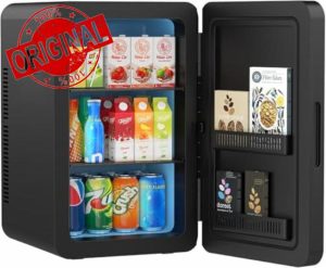 Rebongki Mini Fridge 22L/ 30 Cans Cooler and Warmer Portable Mini Fridge for Bedrooms with Adjustable Shelves